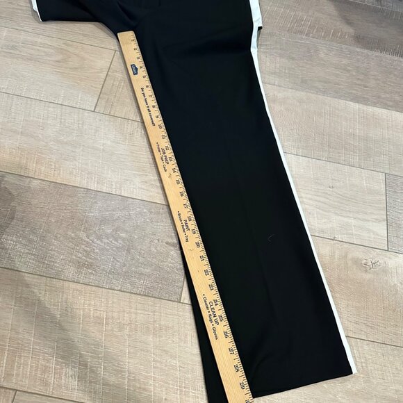 ANN TAYLOR WOMENS BLACK WHITE 12 PETITE PANTS NEW - Picture 3 of 8